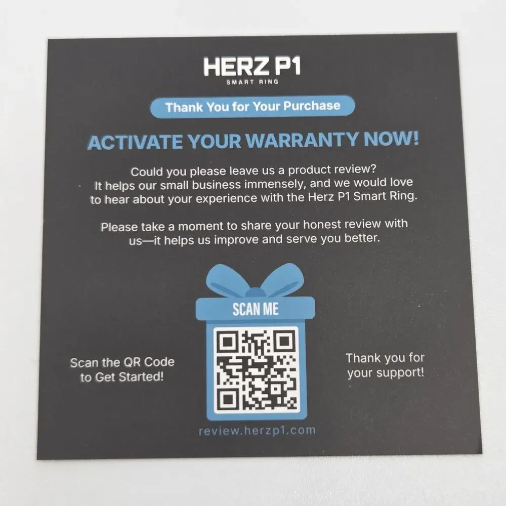 Herz P1 Smart Ring Size 13 Silver Spark Health Fitness Tracker iOS Android